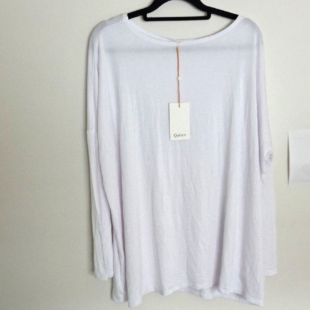 Bamboo Jersey Maternity Long Sleeve Tee Sz L NWT
